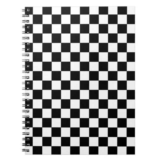 Checkered Black and White Notebook (Front)