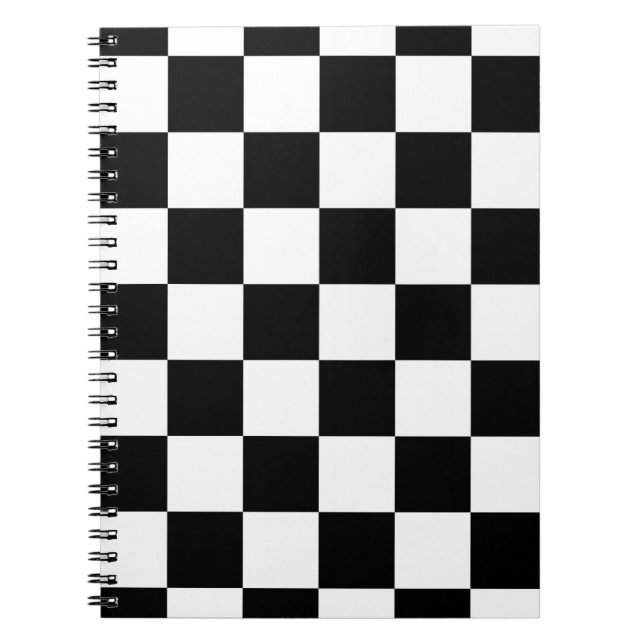 Checkered Black and White Notebook (Front)
