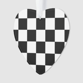 Checkered Black and White Ornament