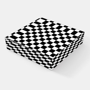 Checkered Black and White Paperweight
