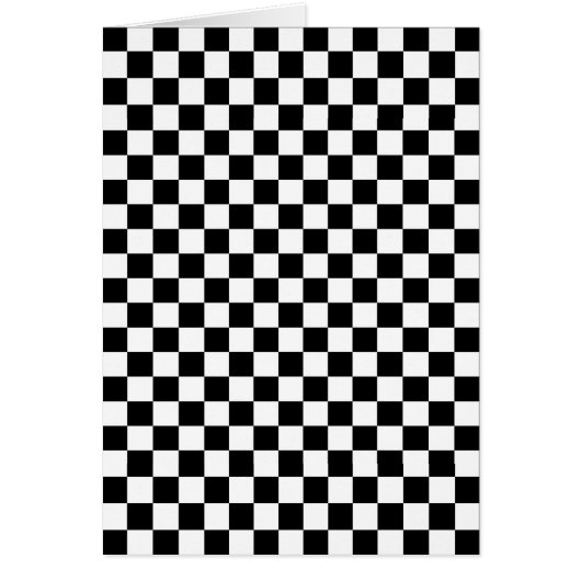 Checkered Black and White Pattern Cards (Front)