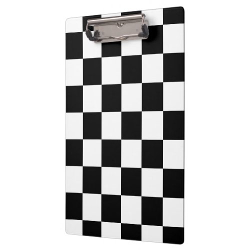 Checkered Black and White Pattern Clipboard