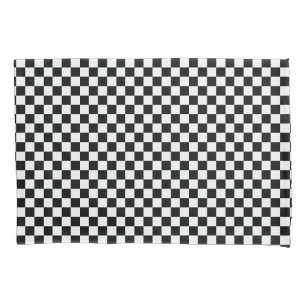 Checkered Black and White Pillow Case