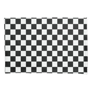 Checkered Black and White Pillow Case