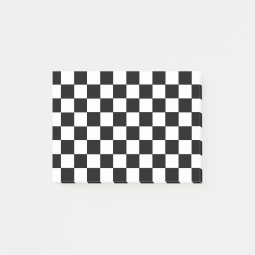 Checkered Black and White Post_it Notes