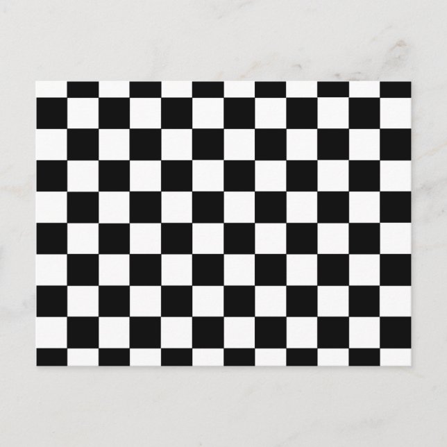 Checkered Black and White Postcard (Front)
