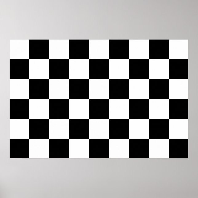 Checkered Black and White Poster (Front)