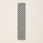 Checkered Black and White Scarf<br><div class="desc">Abstract digital art of black and white squares in a checkered formation.</div>