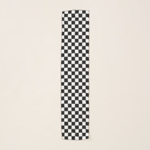 Checkered Black and White Scarf