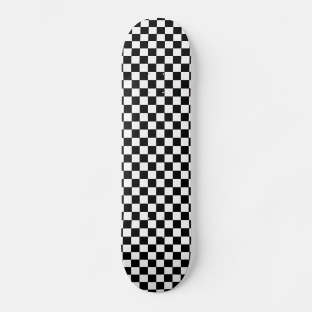 Checkered Black and White Skateboard (Front)