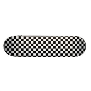 Checkered Black and White Skateboard
