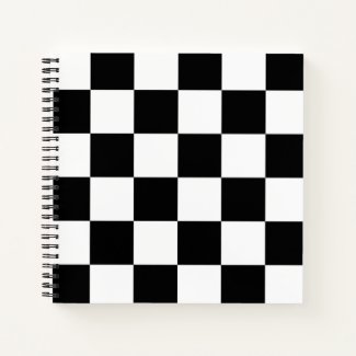 Checkered Black and White Sketchbook Notebook