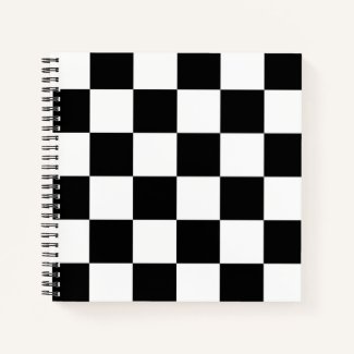 Checkered Black and White Sketchbook Notebook