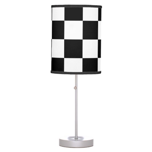 Checkered Black and White Table Lamp (Front)