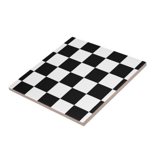 Checkered Black and White Tile