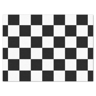 Checkered Black and White Tissue Paper