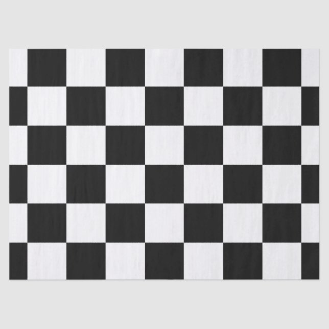 Checkered Black and White Tissue Paper (Front)