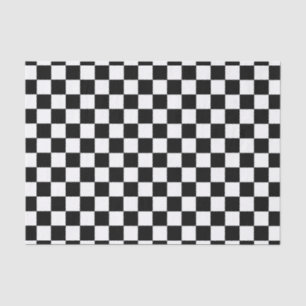 Checkered Black and White Tissue Paper