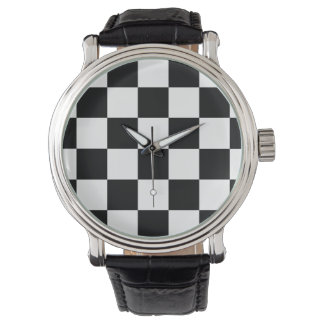 Checkered Black and White Watch