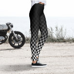Checkered Black Fade Leggings<br><div class="desc">Add a pop of bold retro graphics to your wardrobe with the Checkered Black Fade Leggings.</div>