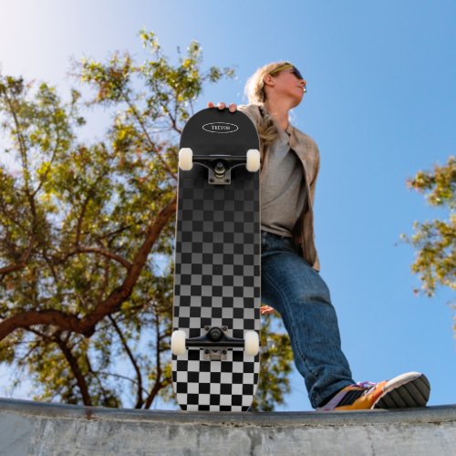 Checkered Black Fade Skateboard