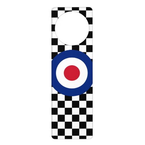 Checkered Black Racing Target Mod Customize it Door Hanger