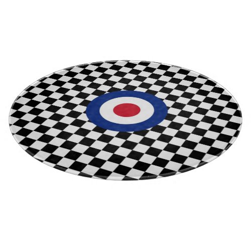 Checkered Black Racing Target Mod Cutting Board