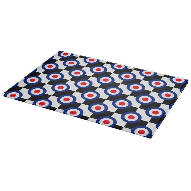 Checkered Black Racing Target Mod Cutting Board (Corner)