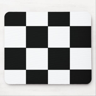 Checkered Black & White Mouse Pad