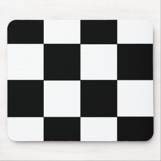 Checkered Black & White Mouse Pad