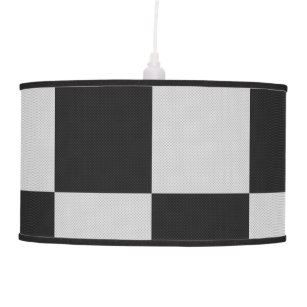 Checkered Black & White Squares or CUSTOM COLOR Ceiling Lamp