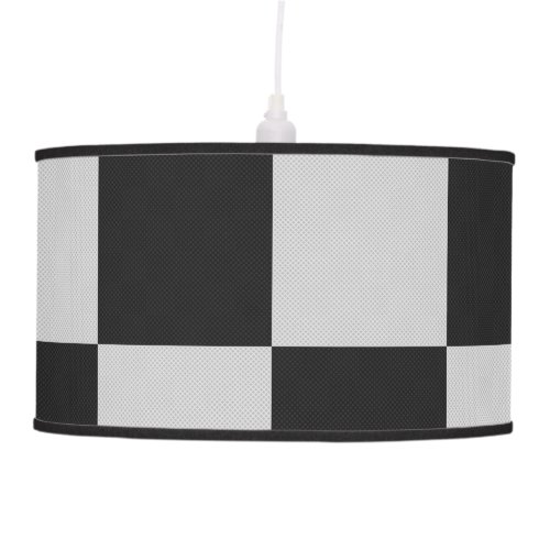 Checkered Black  White Squares or CUSTOM COLOR Ceiling Lamp