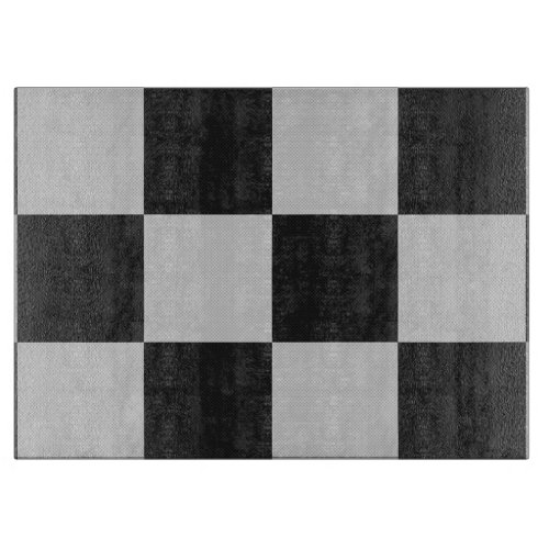 Checkered Black  White Squares or CUSTOM COLOR Cutting Board