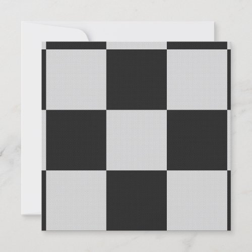 Checkered Black  White Squares or CUSTOM COLOR Invitation