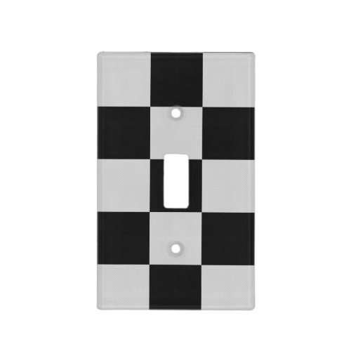 Checkered Black  White Squares or CUSTOM COLOR Light Switch Cover