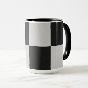 Checkered Black & White Squares or CUSTOM COLOR Mug