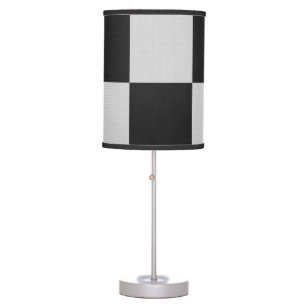 Checkered Black & White Squares or CUSTOM COLOR Table Lamp