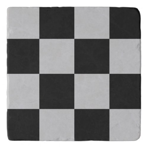 Checkered Black  White Squares or CUSTOM COLOR Trivet