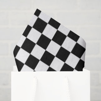 Checkered Black White Tissue Paper