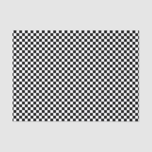 Checkered Black-White-Tissue Paper (Front)