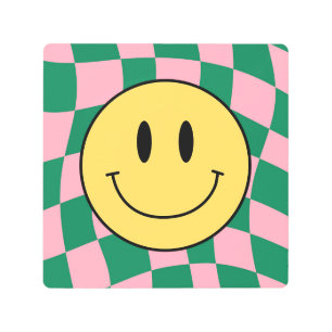 Checkered Bliss Metal Print