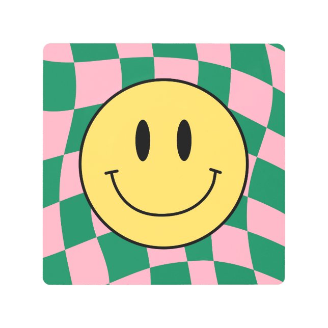 Checkered Bliss Metal Print (Front)