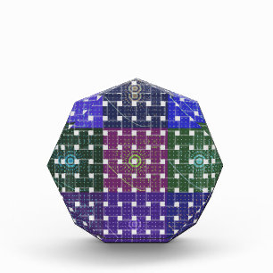 Checkered Blue and Purple Art Print Award