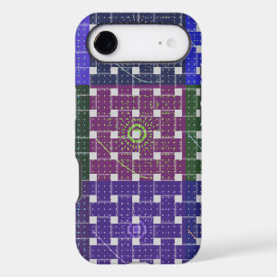 Checkered Blue and Purple Art Print iPhone 17 Air Case