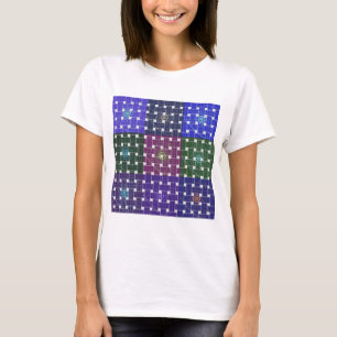 Checkered Blue and Purple Art Print T-Shirt