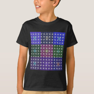 Checkered Blue and Purple Art Print T-Shirt