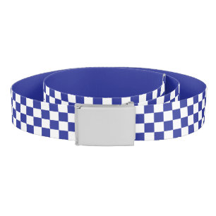 Checkered Blue and White Belt