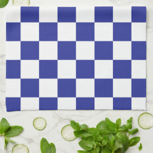 Checkered Blue and White  Kitchen Towel