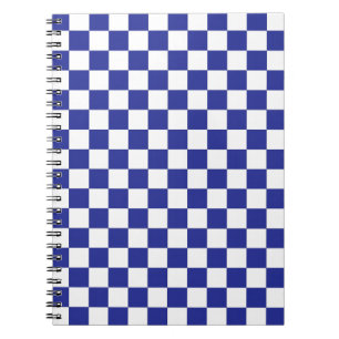 Checkered Blue and White  Notebook