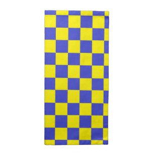 Checkered Blue and Yellow Cloth Napkin